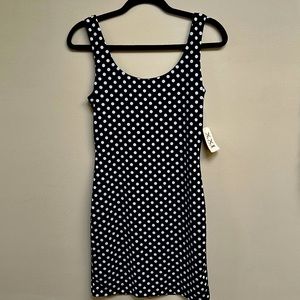Knee Length- Black/ White Polka Dots- Small